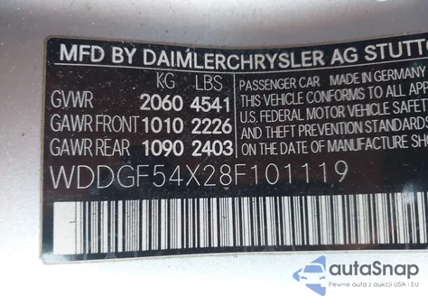 2008 Mercedes-Benz C 300 Luxury/Sport z USA, uszkodzony, nr VIN WDDGF54X28F101119